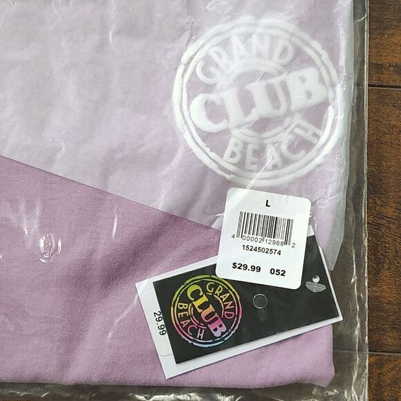 New With Tags Size Large Women's Grand Beach Club Washed Crop Tee - Picture 9 of 9